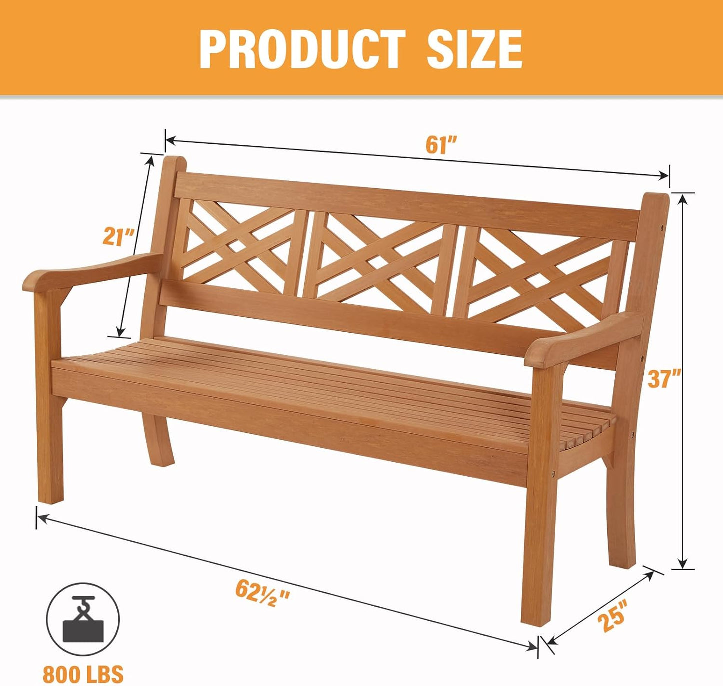 Marcytop 3-Person Garden Bench