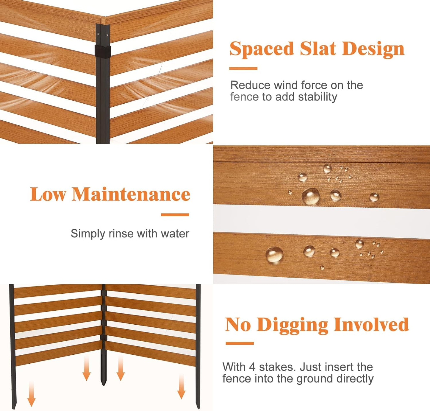 Marcytop Outdoor Privacy Screen with Heavy Duty Stakes