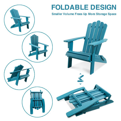 Marcytop Folding Adirondack Chair Blue